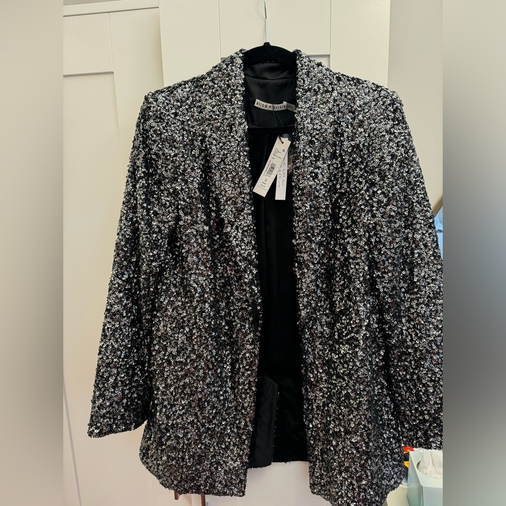 Alice + Olivia Jace Sequin Oversized Blazer - NWT